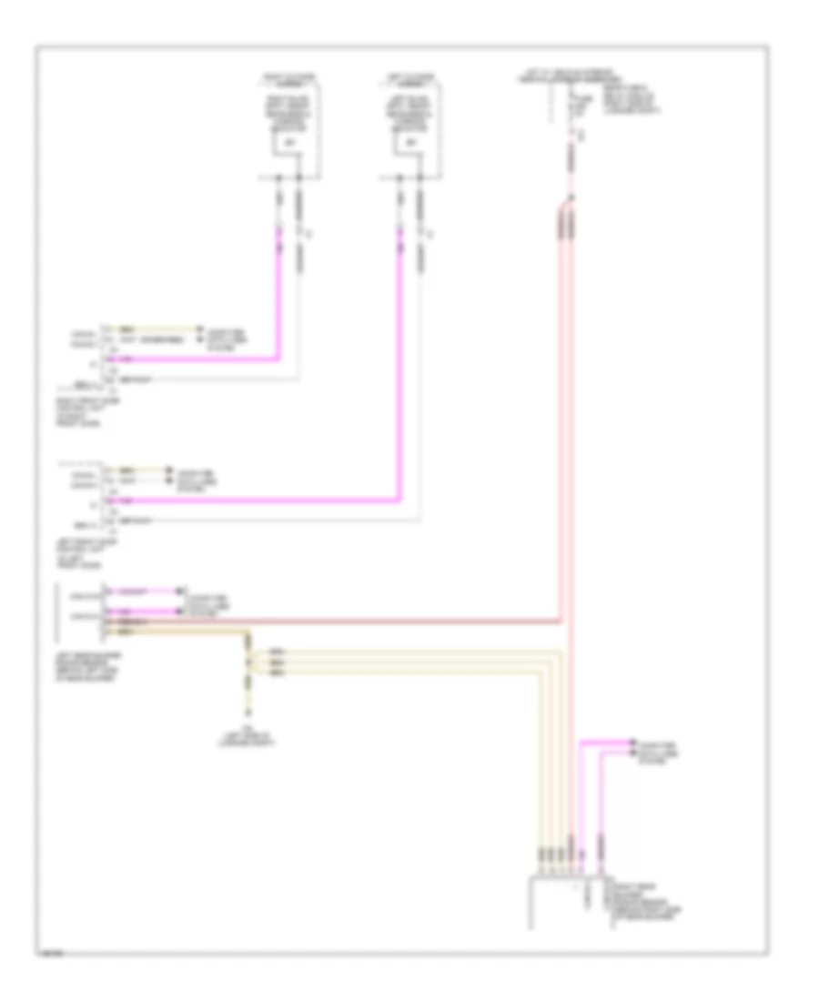 Blind Spot Information System Wiring Diagram for Mercedes-Benz S550 2014