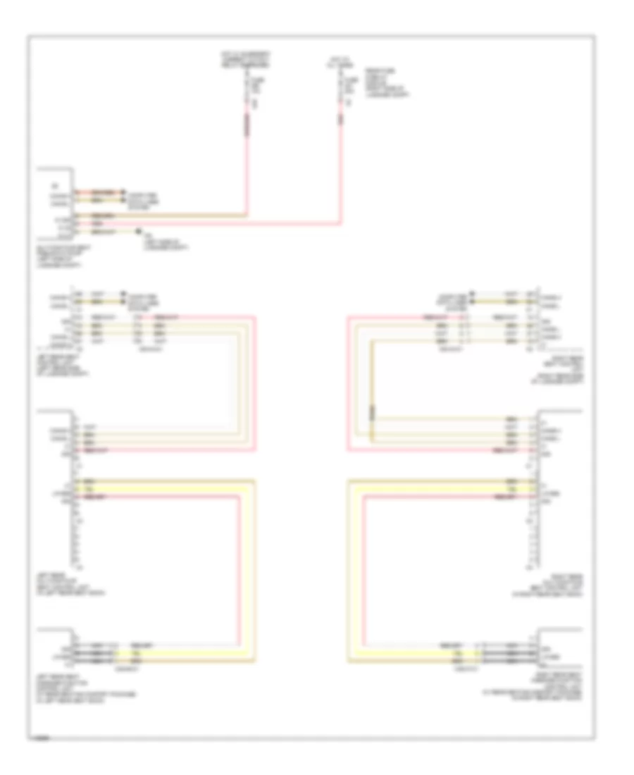 Rear Multicontour seats Wiring Diagram for Mercedes-Benz S550 2014