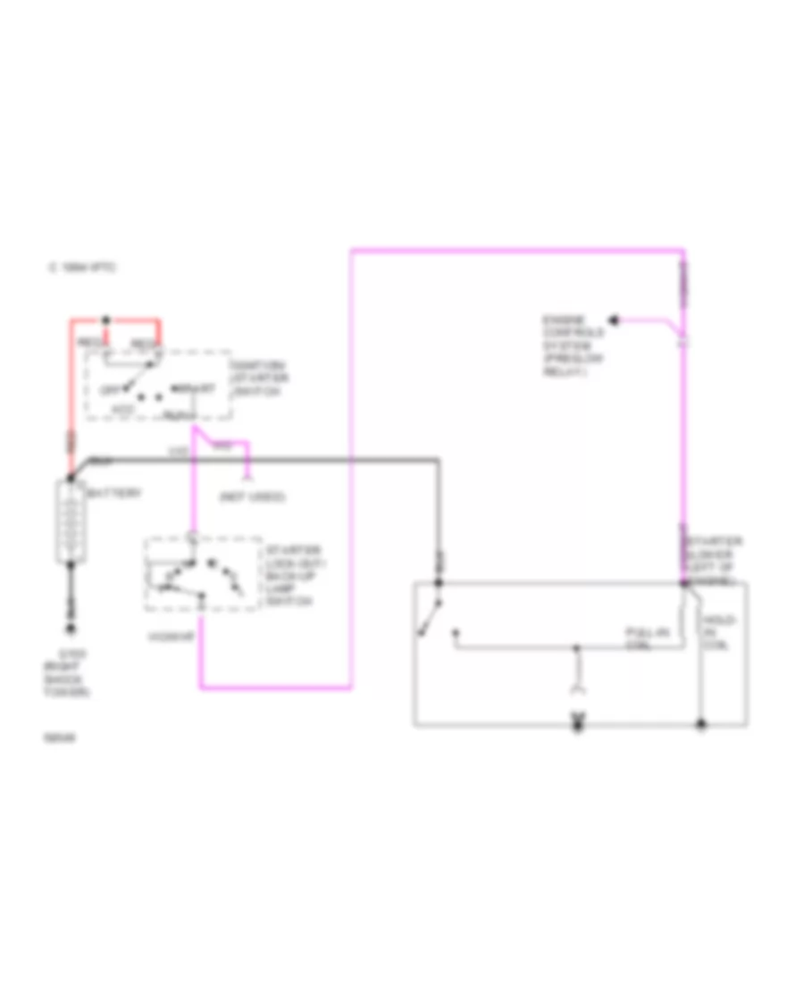 Starting Wiring Diagram for Mercedes Benz 350SD 1991