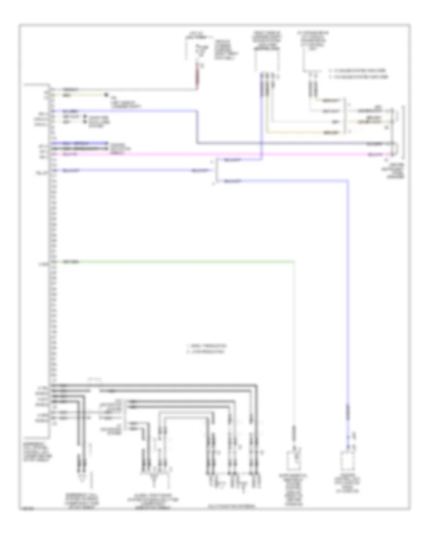 Emergency Call Wiring Diagram for Mercedes-Benz CLA250 2014