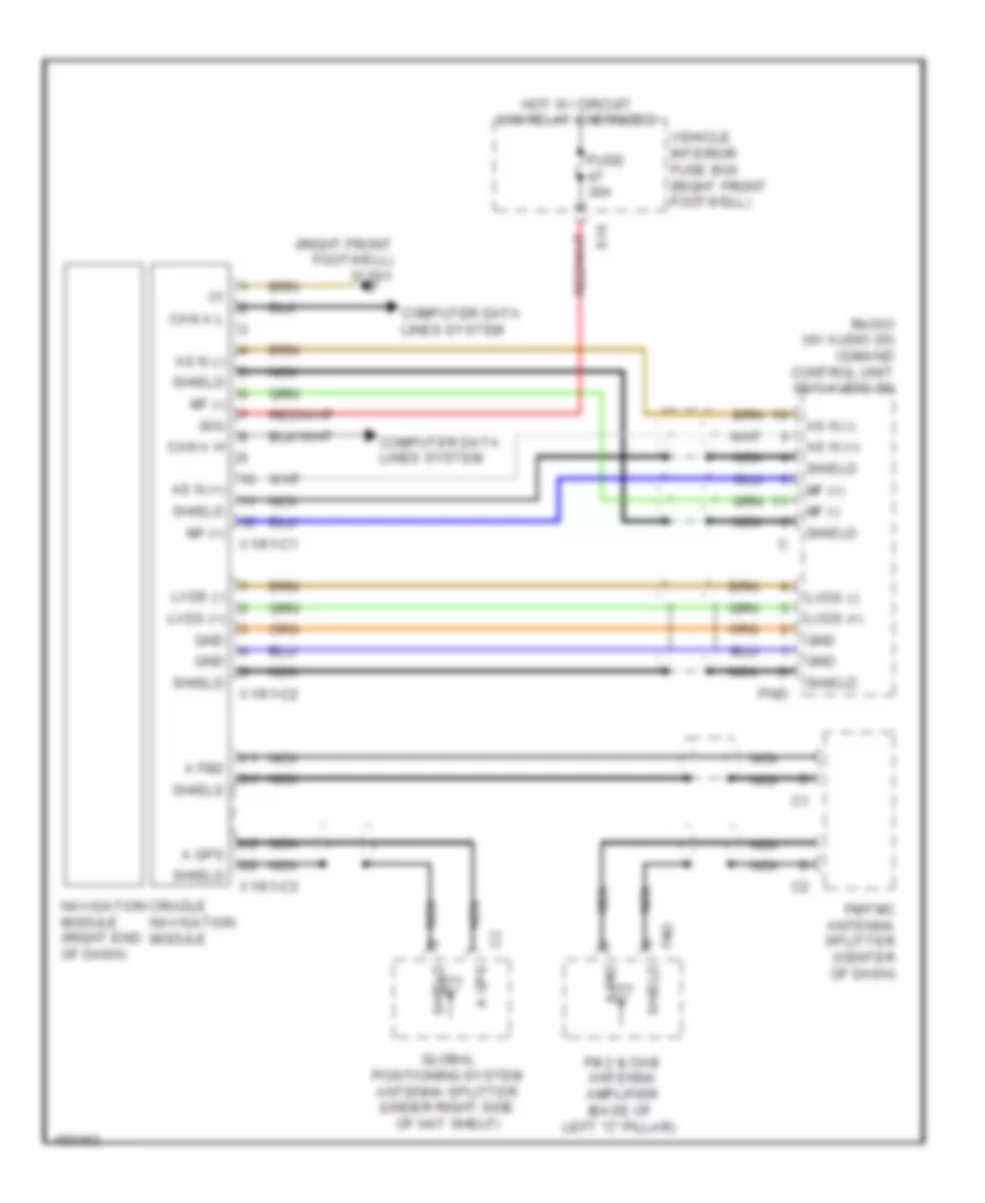 Navigation Wiring Diagram for Mercedes Benz CLA250 2014