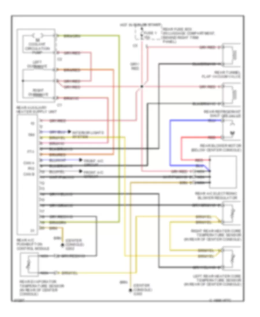 Rear A C Wiring Diagram for Mercedes Benz 400SEL 1993