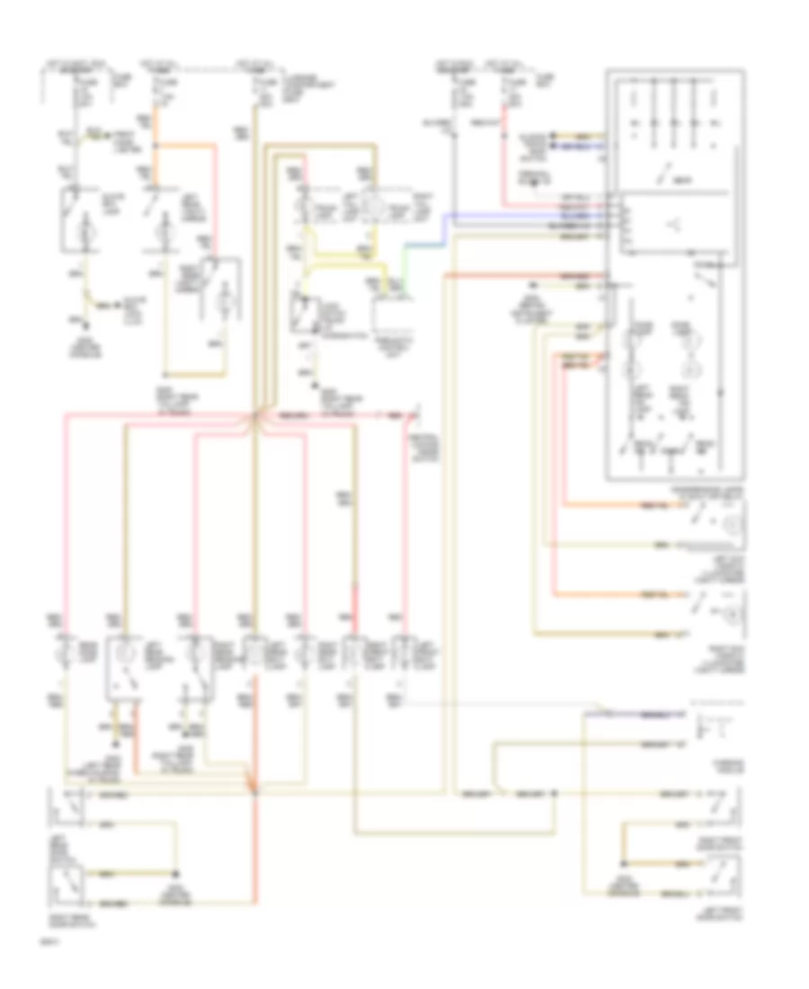 Interior Light Wiring Diagram 1 of 2 for Mercedes Benz 400SEL 1993