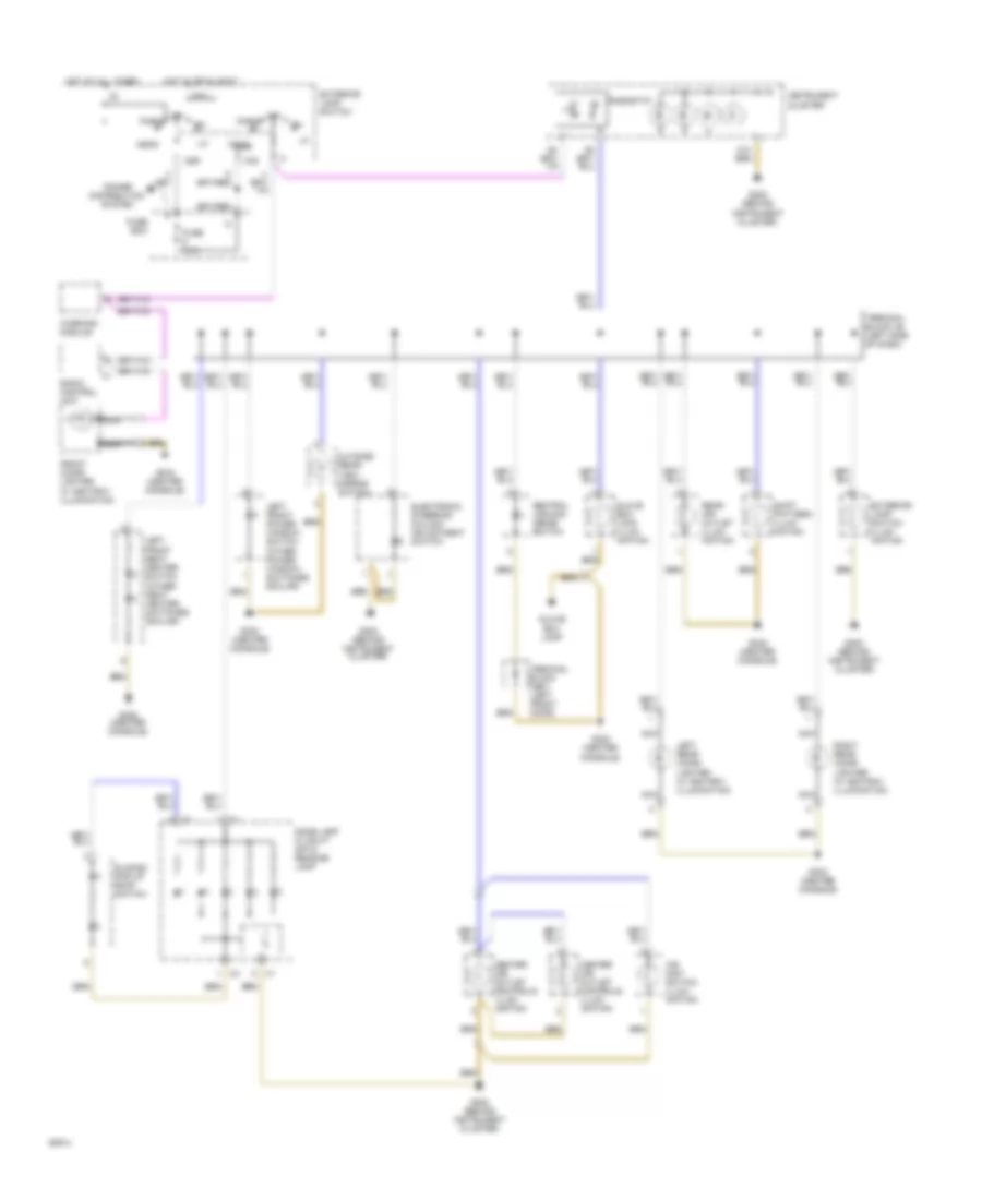 Interior Light Wiring Diagram (2 of 2) for Mercedes-Benz 400SEL 1993