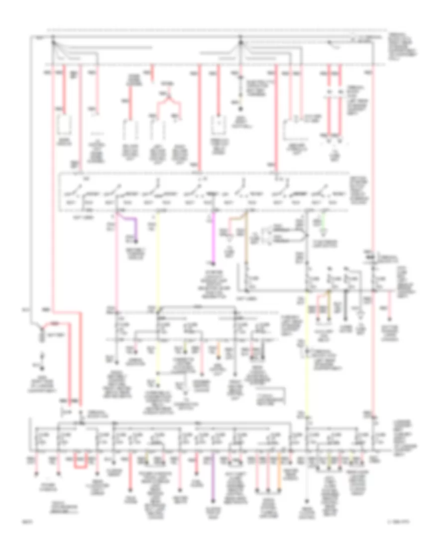 Power Distribution Wiring Diagram 1 of 2 for Mercedes Benz 400SEL 1993