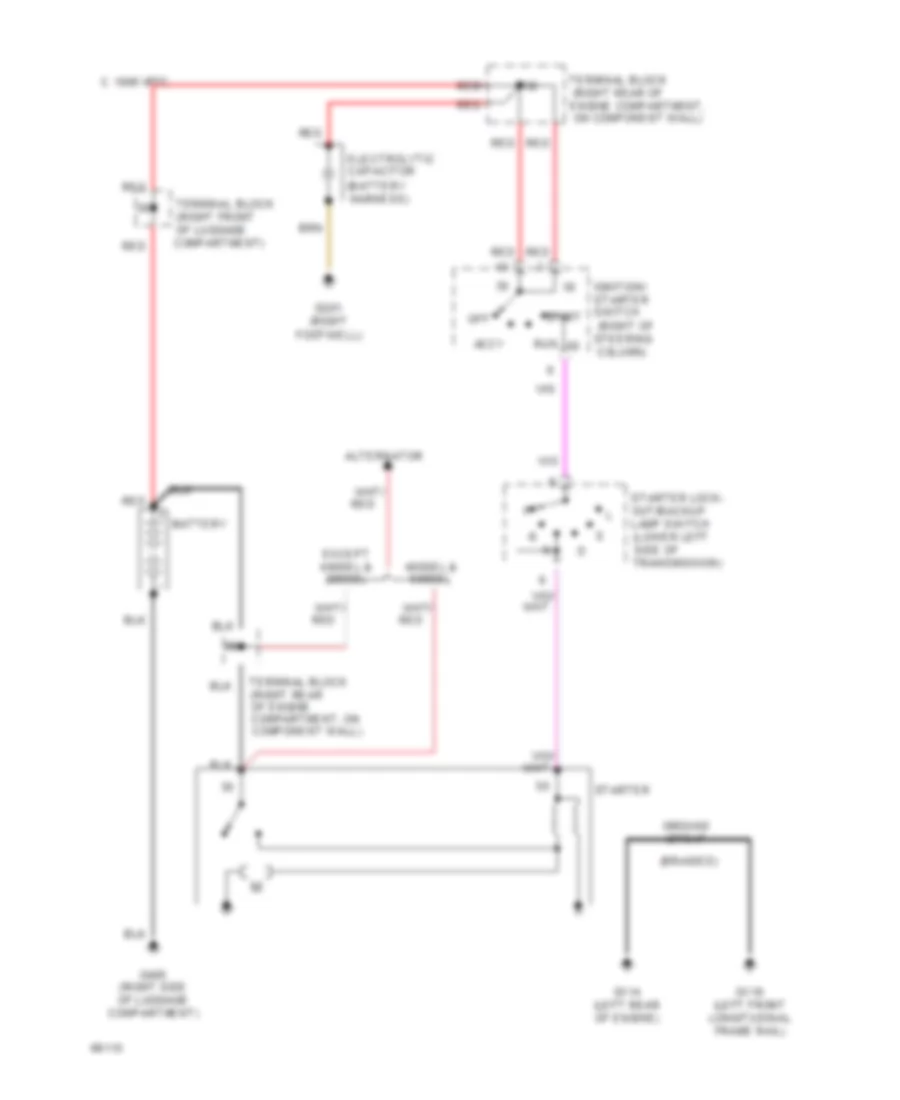 Starting Wiring Diagram for Mercedes-Benz 400SEL 1993