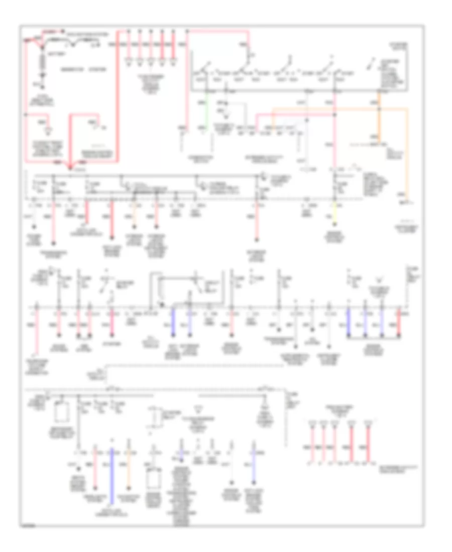 Power Distribution Wiring Diagram 1 of 4 for Mercedes Benz ML350 2004