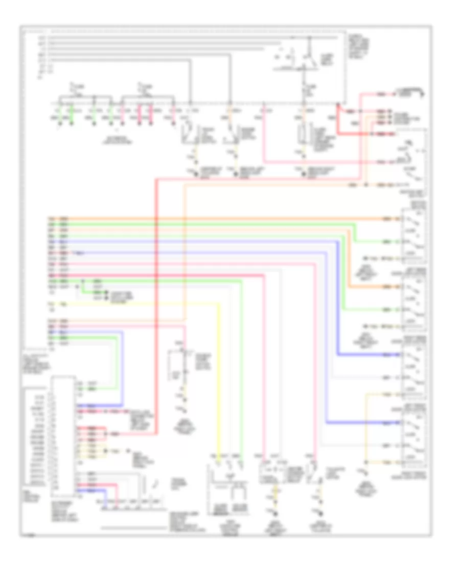 Anti-theft Wiring Diagram, without Auxiliary Alarm for Mercedes-Benz ML320 2000