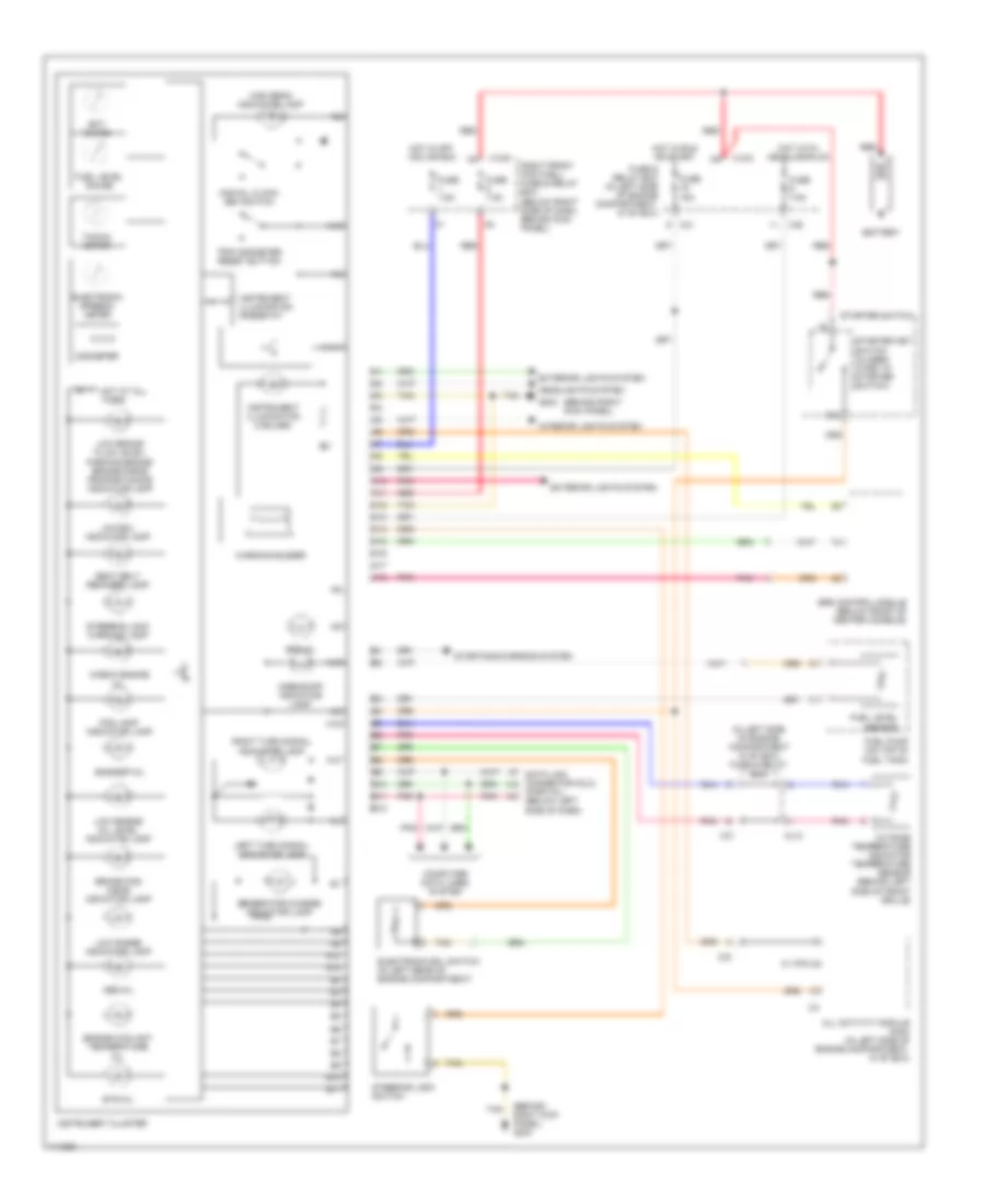Instrument Cluster Wiring Diagram for Mercedes Benz ML320 2000