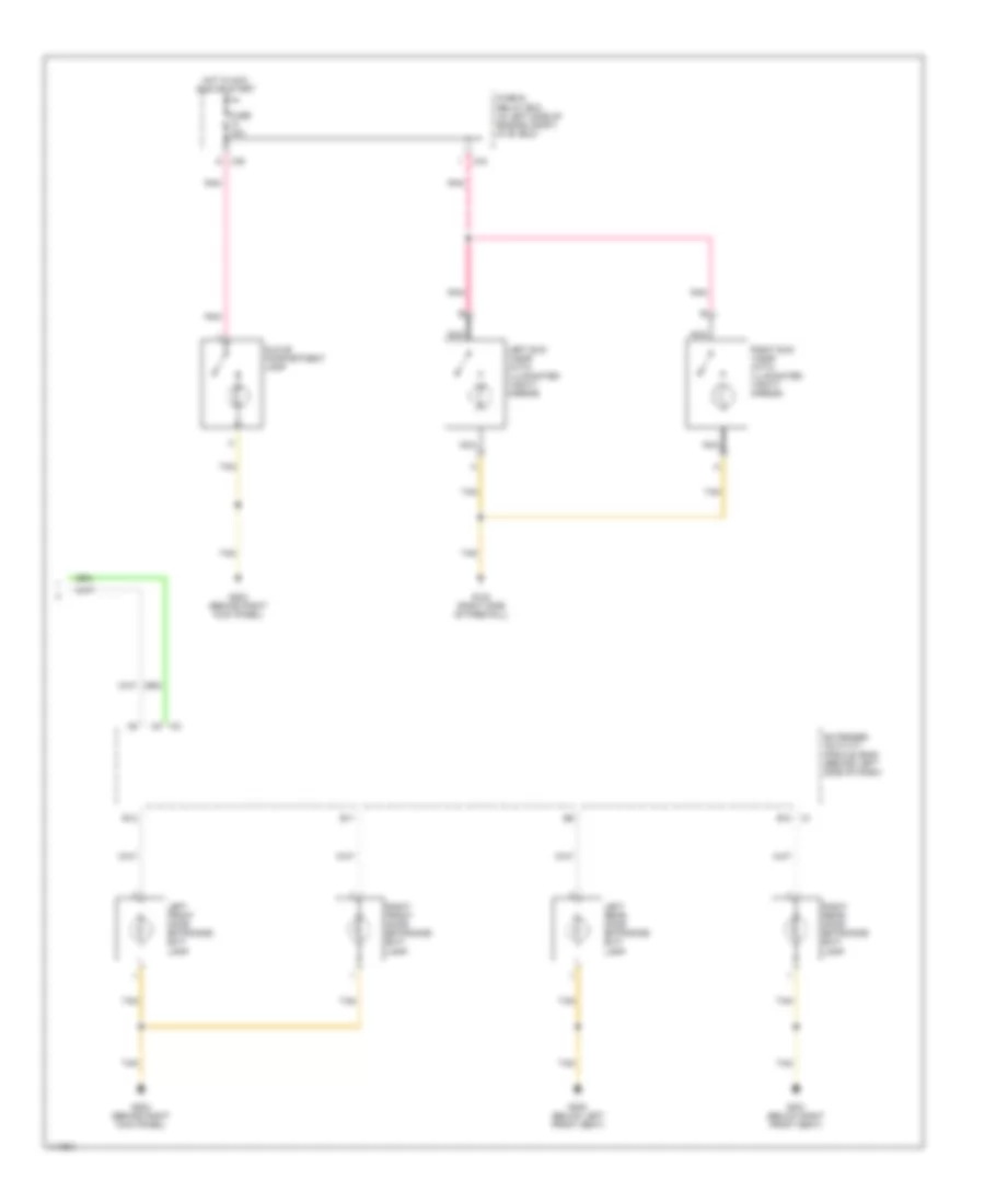 Courtesy Lamps Wiring Diagram (2 of 2) for Mercedes-Benz ML320 2000