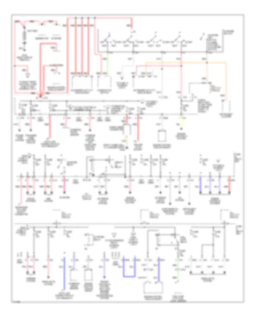 Power Distribution Wiring Diagram 1 of 4 for Mercedes Benz ML320 2000