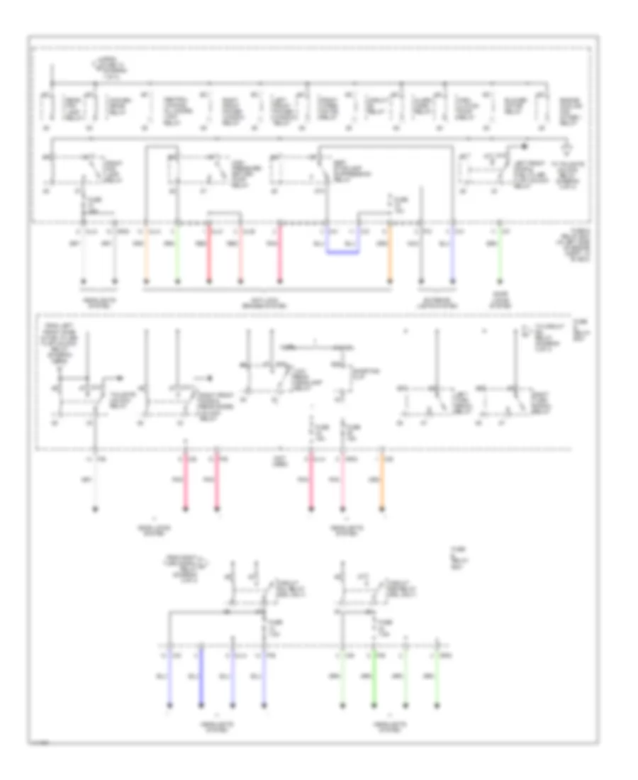 Power Distribution Wiring Diagram (3 of 4) for Mercedes-Benz ML320 2000