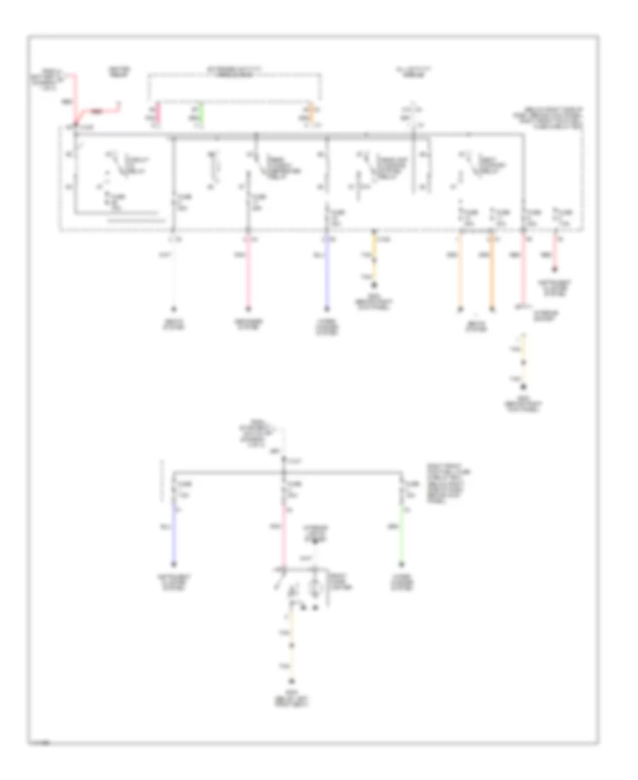 Power Distribution Wiring Diagram 4 of 4 for Mercedes Benz ML320 2000