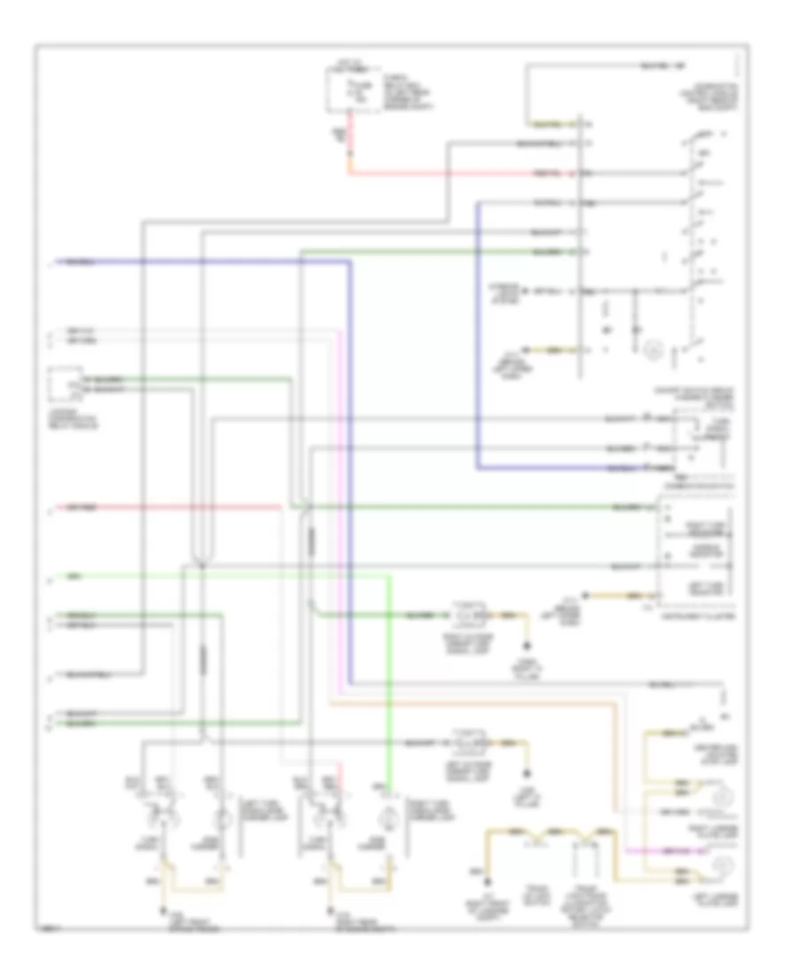 Exterior Lamps Wiring Diagram, without Xenon Lamps (2 of 2) for Mercedes-Benz SLK230 2003