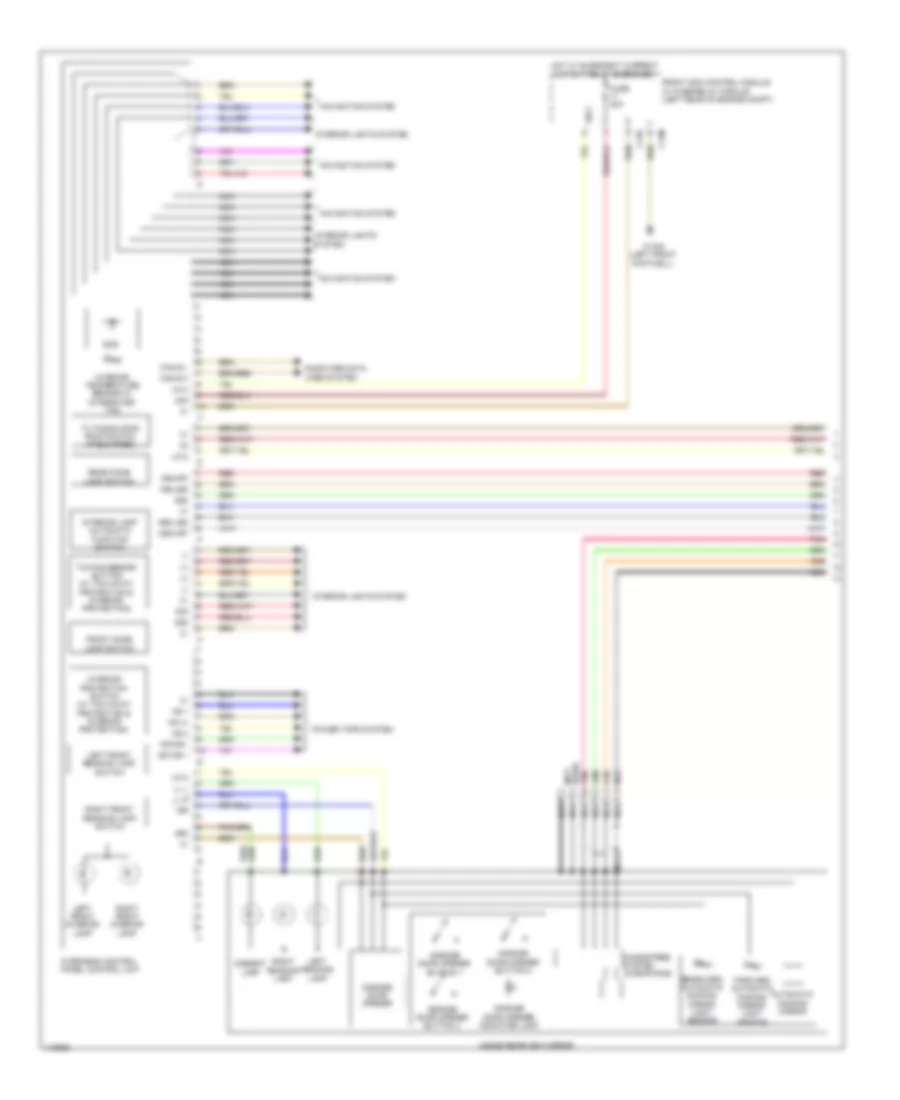 Overhead Console Wiring Diagram, Sedan with Sunroof (1 of 2) for Mercedes-Benz E350 2013