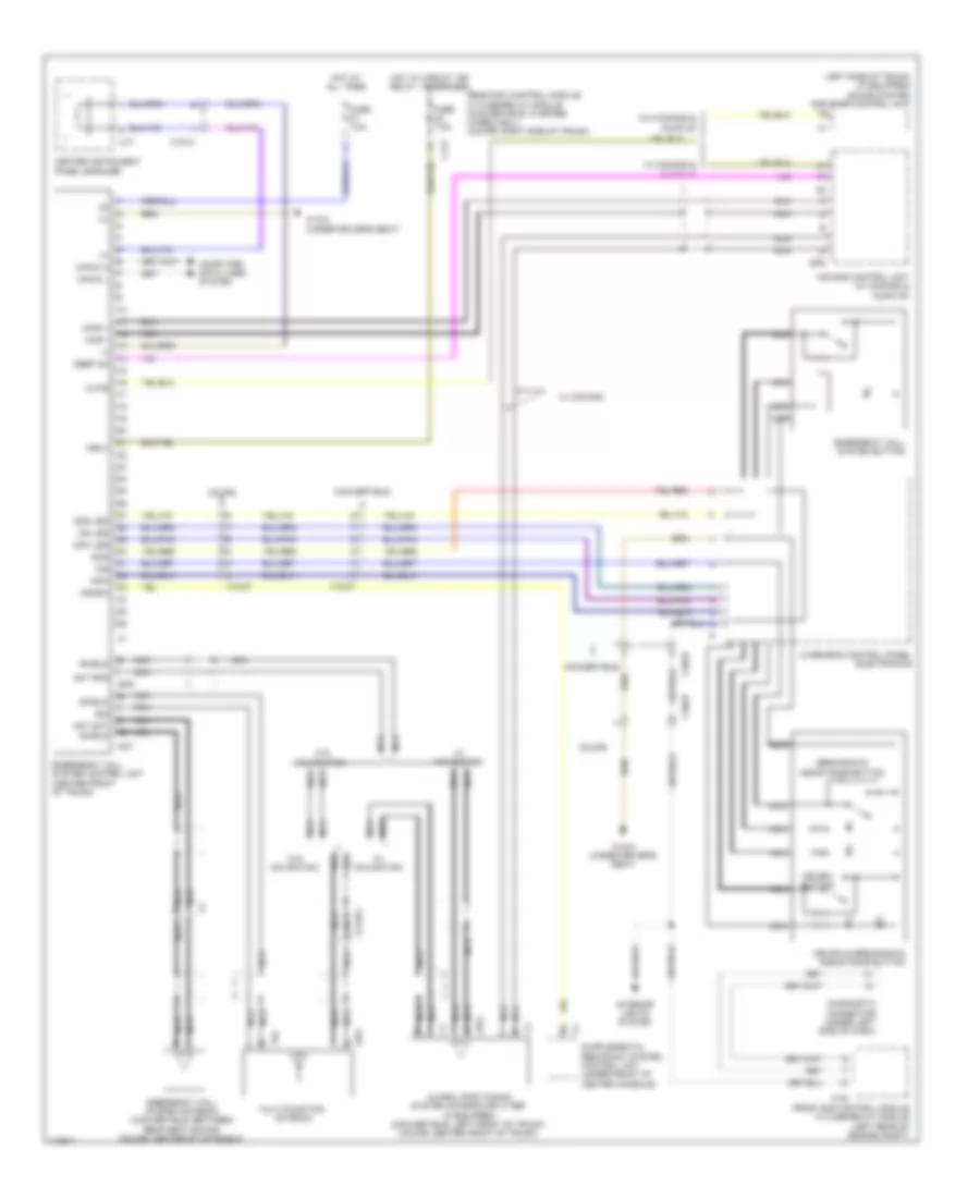 Emergency Call Wiring Diagram Convertible for Mercedes Benz E350 2013