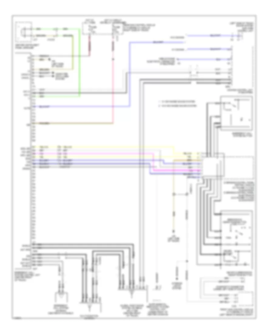 Emergency Call Wiring Diagram Sedan for Mercedes Benz E350 2013