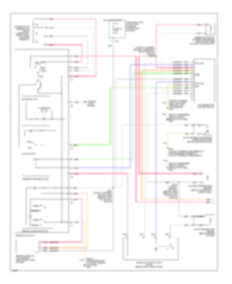 Manual AC Wiring Diagram, without Coolant Fan Control Module (1 of 2) for Mercedes-Benz ML320 2000