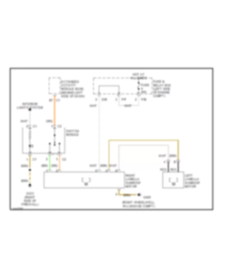 Double Panel Sunroof Wiring Diagram for Mercedes Benz ML320 2000