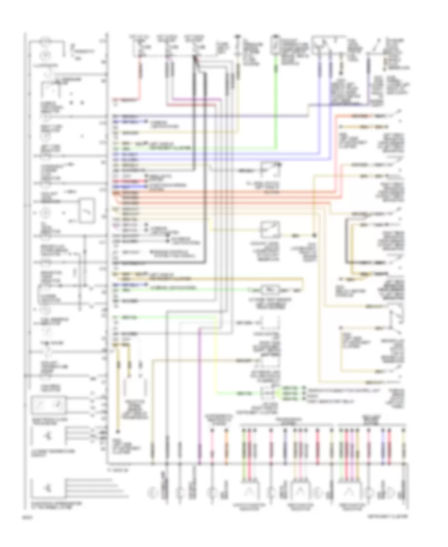 Instrument Cluster Wiring Diagram for Mercedes-Benz 500E 1993