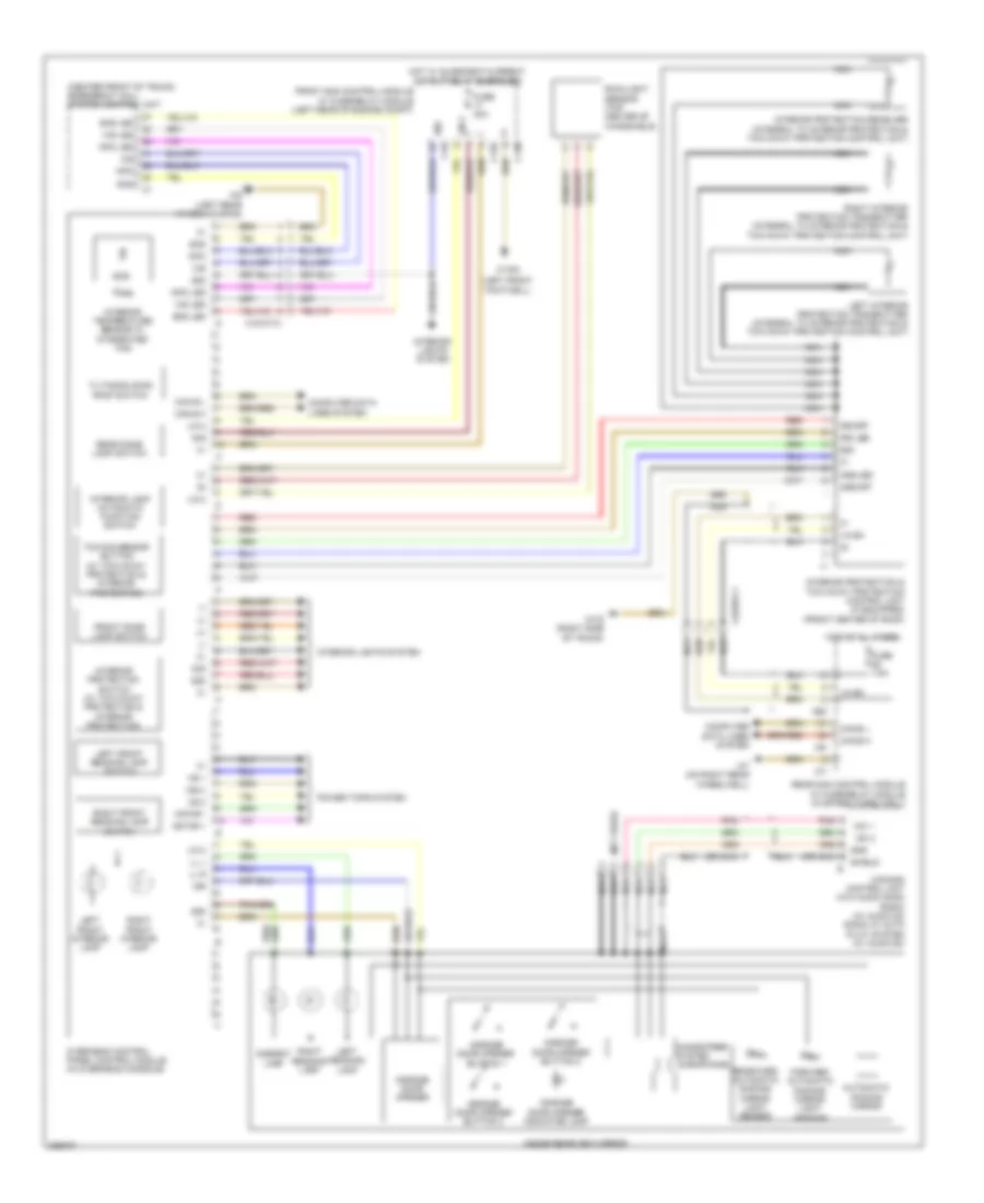 Overhead Console Wiring Diagram, Sedan with Sunroof for Mercedes-Benz E550 2012