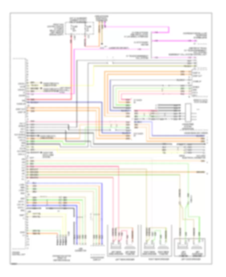 COMAND Actuation Wiring Diagram Coupe 1 of 3 for Mercedes Benz E550 4Matic 2012