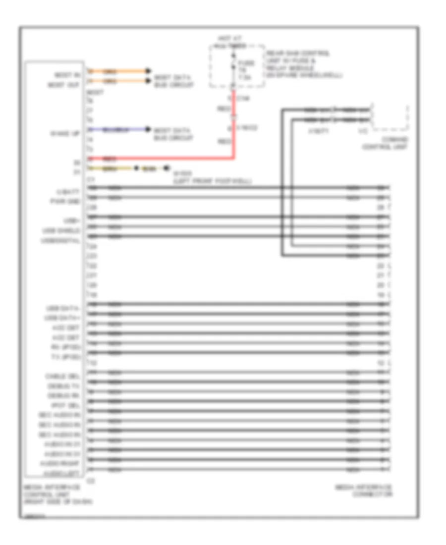 Multimedia Interface Wiring Diagram Sedan for Mercedes Benz E550 4Matic 2012