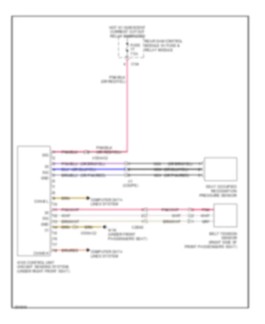 Weight Sensing System Wiring Diagram for Mercedes Benz E550 4Matic 2012