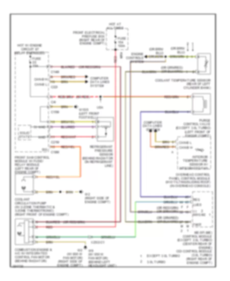 Cooling Fan Wiring Diagram Sedan for Mercedes Benz E550 4Matic 2012