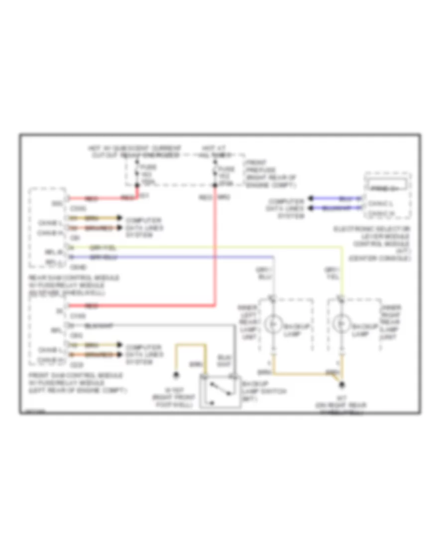 Backup Lamps Wiring Diagram Coupe for Mercedes Benz E550 4Matic 2012