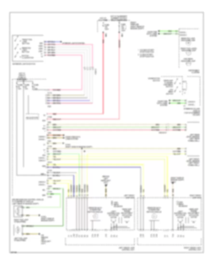 Headlights Wiring Diagram Coupe with Xenon Lamps for Mercedes Benz E550 4Matic 2012