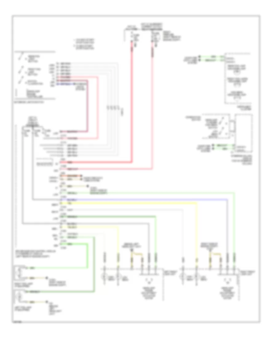 Headlights Wiring Diagram Coupe without Xenon Lamps for Mercedes Benz E550 4Matic 2012