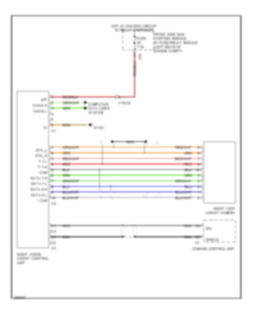 Night Vision Wiring Diagram for Mercedes Benz E550 4Matic 2012