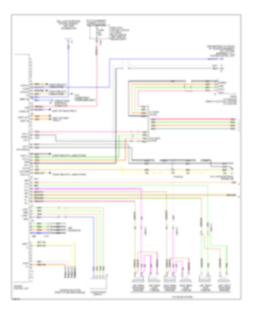 COMAND Actuation Wiring Diagram Sedan 1 of 3 for Mercedes Benz E550 4Matic 2012