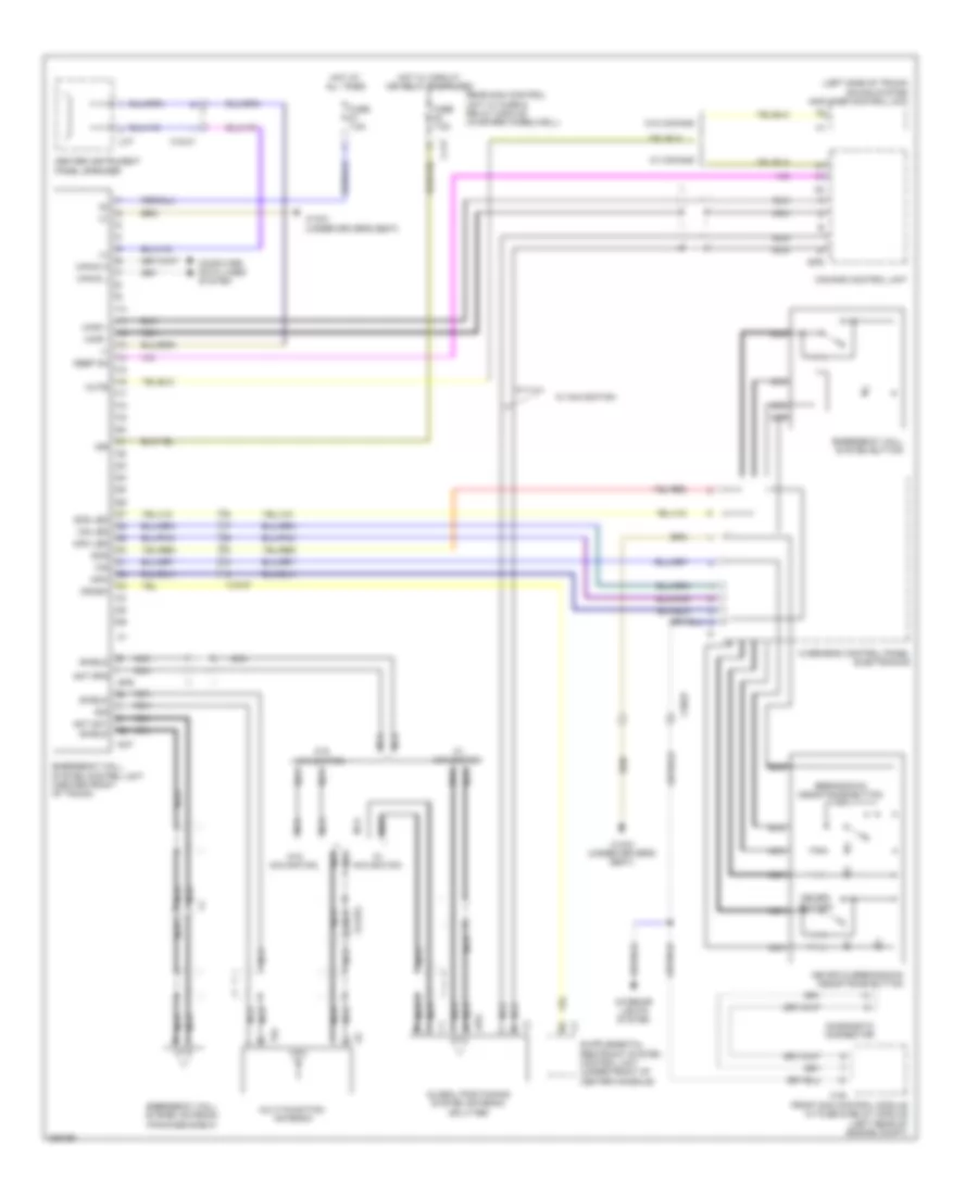 Emergency Call Wiring Diagram Coupe for Mercedes Benz E550 4Matic 2012