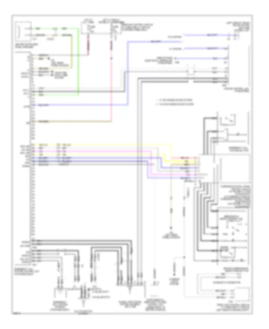 Emergency Call Wiring Diagram Sedan for Mercedes Benz E550 4Matic 2012