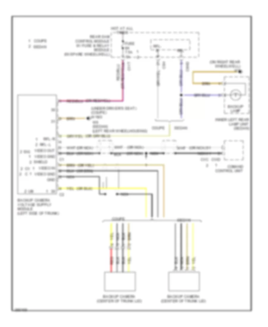 Rear Camera Wiring Diagram for Mercedes Benz E550 4Matic 2012