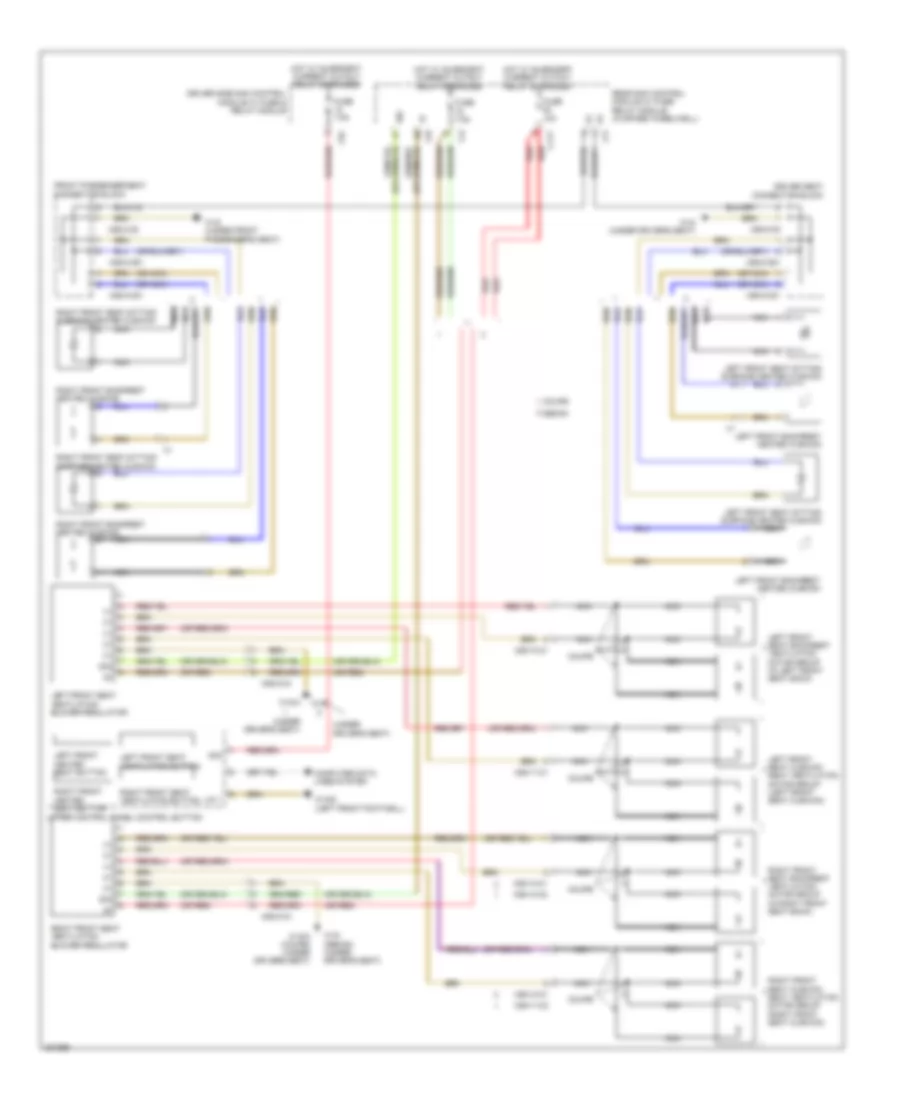 Front Ventilation  Heated Seat Wiring Diagram for Mercedes Benz E550 4Matic 2012