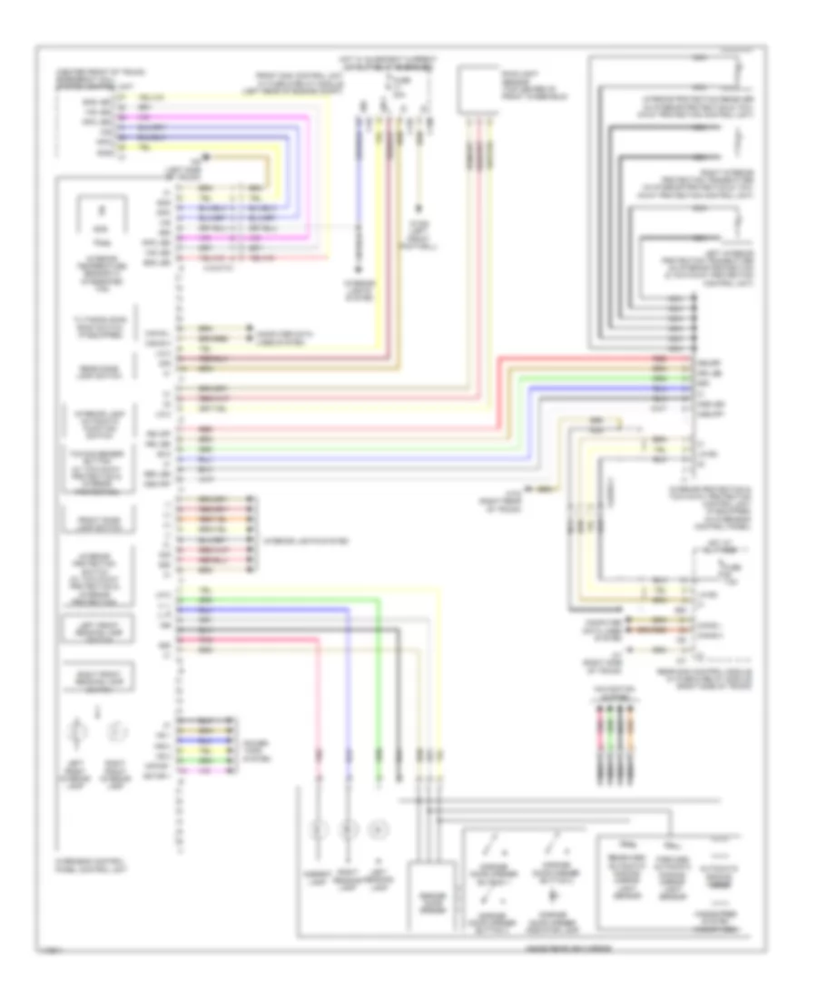 Overhead Console Wiring Diagram, with Sunroof for Mercedes-Benz CLS550 2014