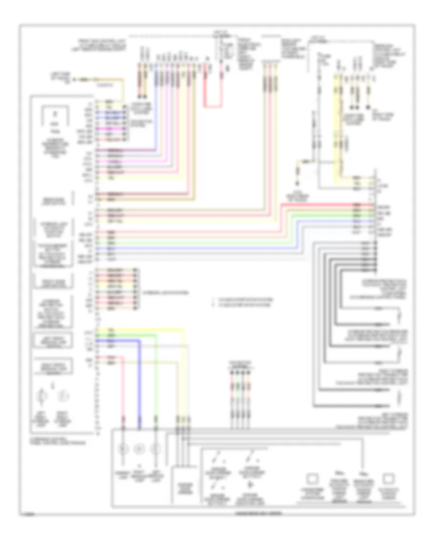 Overhead Console Wiring Diagram, without Sunroof for Mercedes-Benz CLS550 2014