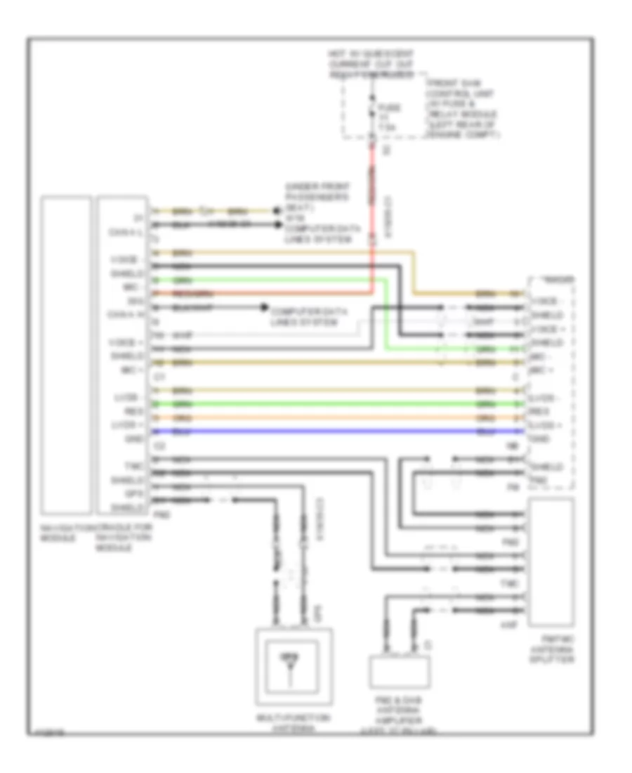 Navigation Wiring Diagram for Mercedes Benz CLS550 2014