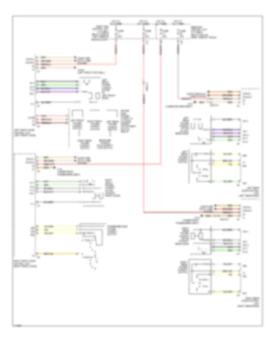Power Windows Wiring Diagram for Mercedes Benz CLS550 2014