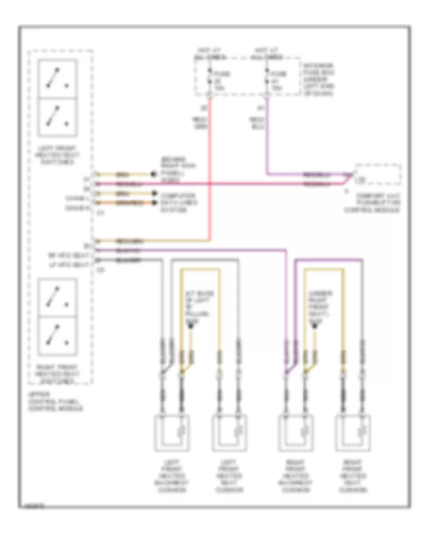 Heated Seats Wiring Diagram for Mercedes Benz C230 2004