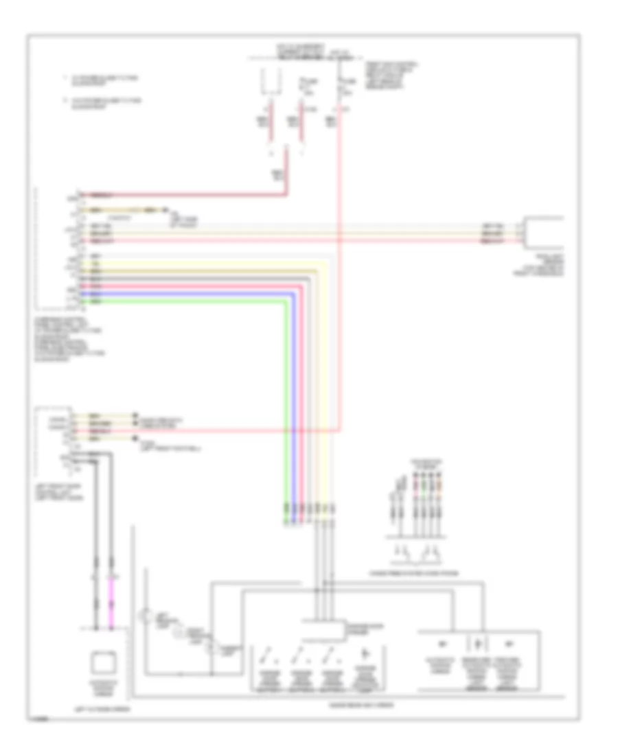 Power Mirrors Wiring Diagram for Mercedes-Benz CLS550 4Matic 2014