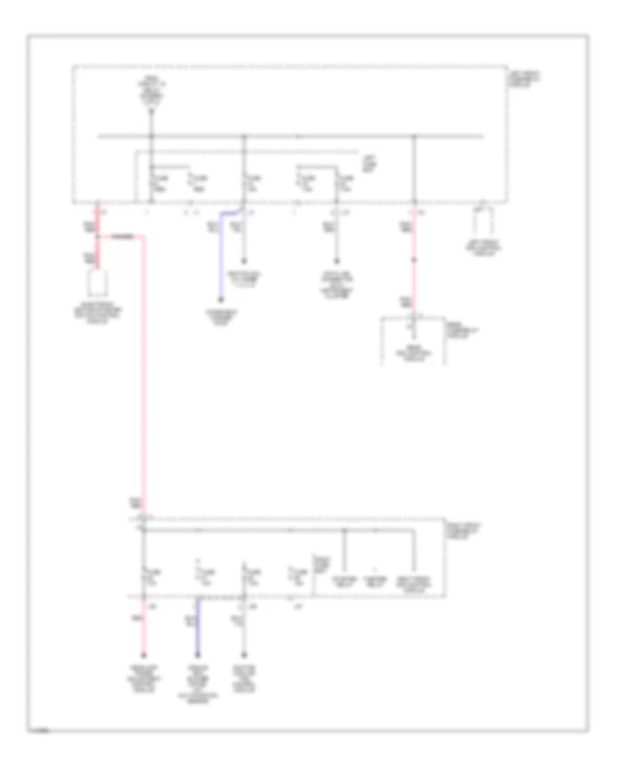 Power Distribution Wiring Diagram 4 of 4 for Mercedes Benz S430 2000