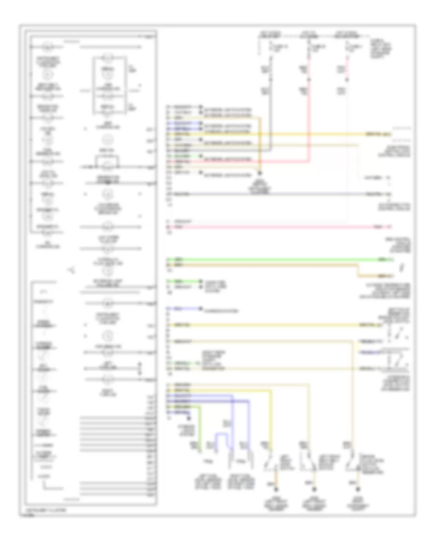 Instrument Cluster Wiring Diagram for Mercedes-Benz C230 1998