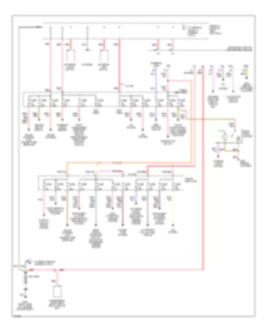 Power Distribution Wiring Diagram 1 of 2 for Mercedes Benz C230 1998