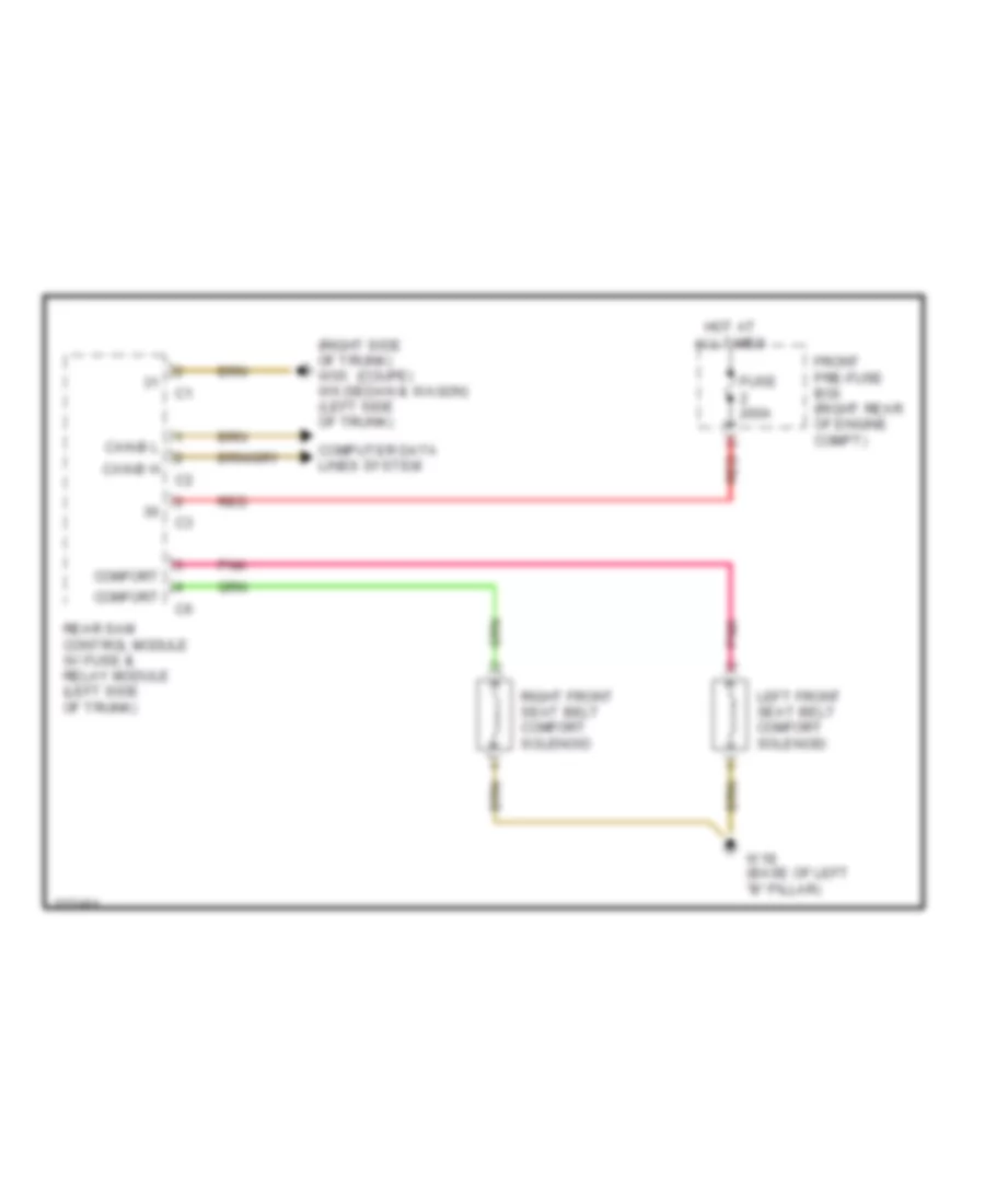 Passive Restraints Wiring Diagram Early Production for Mercedes Benz C240 2004