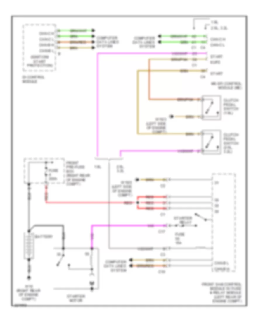 Starting Wiring Diagram M T for Mercedes Benz C240 2004