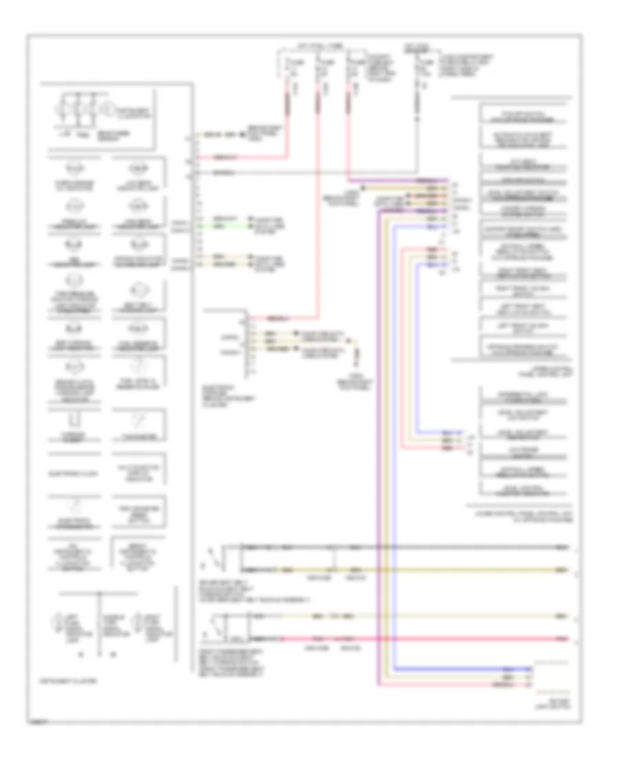 Instrument Cluster Wiring Diagram 1 of 2 for Mercedes Benz GL350 2012